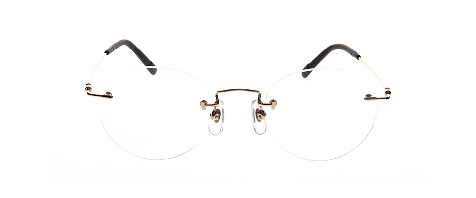 メガネ【フレーム＋度付きレンズ＋ケース込みのセット販売】ふちなし眼鏡mw-337